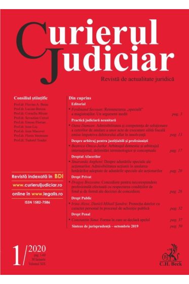 Curierul Judiciar nr. 1/2020