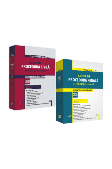 Pachet: Codul de Procedura Civila si Codul de Procedura Penala cu legislatie conexa 2020. Editie PREMIUM