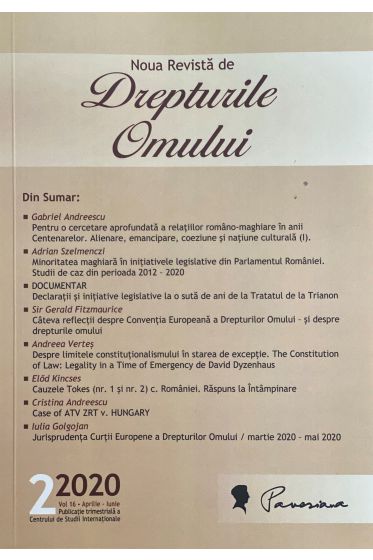 Noua Revista de Drepturile Omului Nr. 2/2020