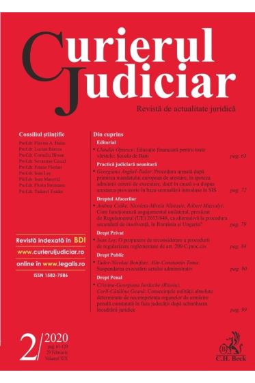 Curierul Judiciar nr. 2/2020