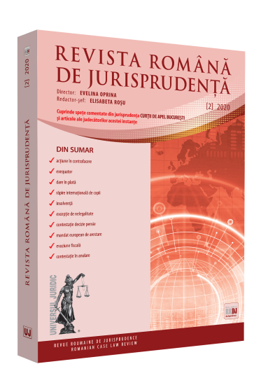 Revista romana de jurisprudenta nr. 2/2020
