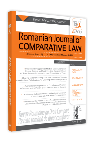Romanian Journal of Comparative Law nr. 2/2019