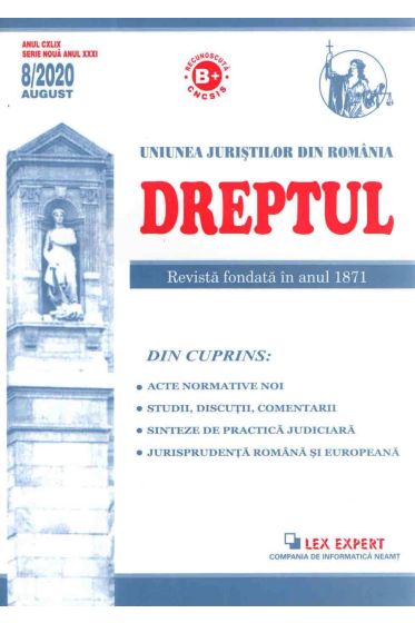 Revista Dreptul nr 8/2020