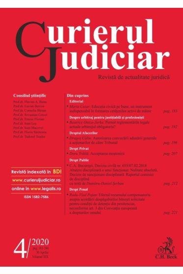 Curierul Judiciar nr. 4/2020
