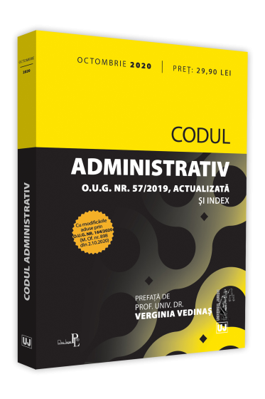 Codul administrativ octombrie 2020. Editie tiparita pe hartie alba