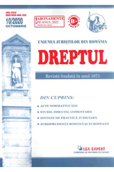 Revista Dreptul nr 10/2020