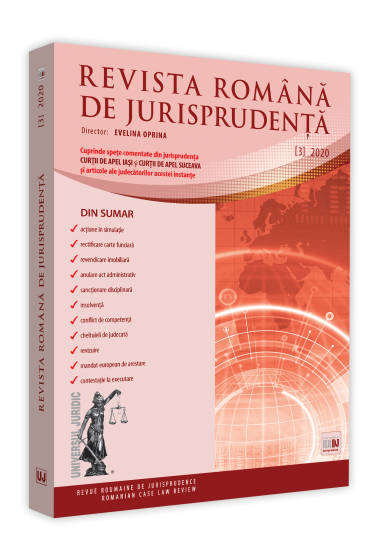 Revista romana de jurisprudenta nr. 3/2020