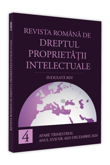 Revista romana de dreptul proprietatii intelectuale nr. 4/2020
