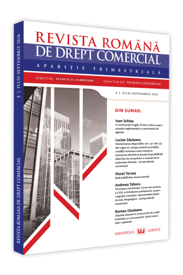 Revista romana de drept comercial nr. 3/2020