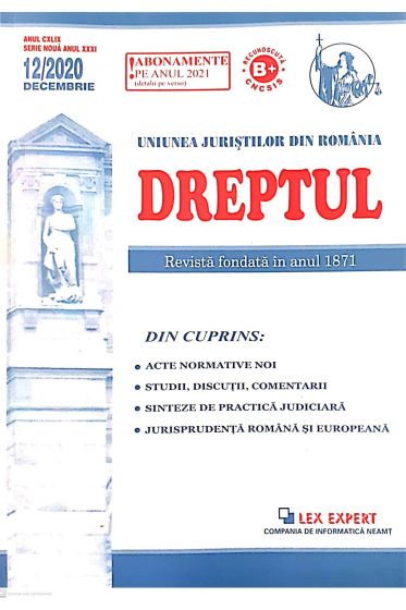 Revista Dreptul nr 12/2020