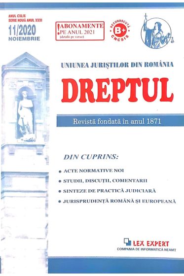 Revista Dreptul nr 11/2020