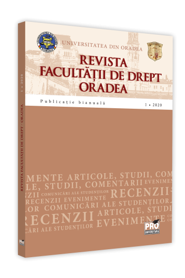 Revista facultații de drept Oradea, Nr. 1/2020