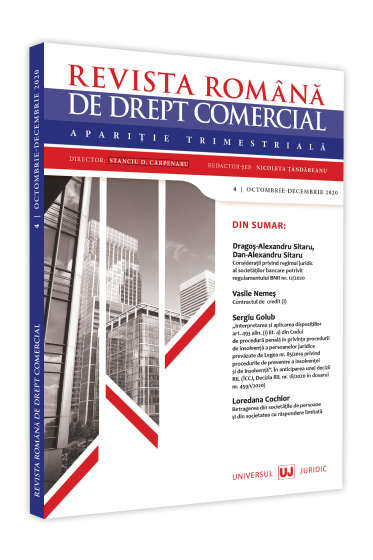 Revista romana de drept comercial nr. 4/2020