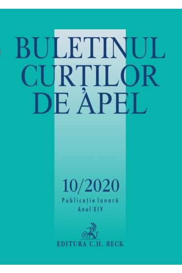 Buletinul Curtilor de Apel nr. 10/2020