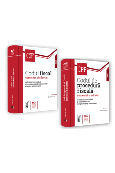 PACHET: Codul de procedura fiscala si Codul fiscal comentat si adnotat cu legislatie secundara si complementara, jurisprudenta, norme metodologice si instructiuni - 2021