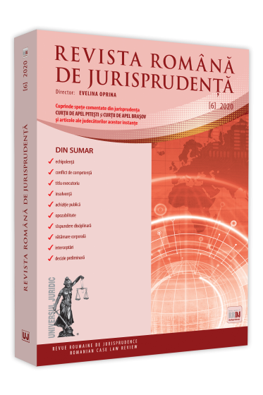 Revista romana de jurisprudenta nr. 6/2020