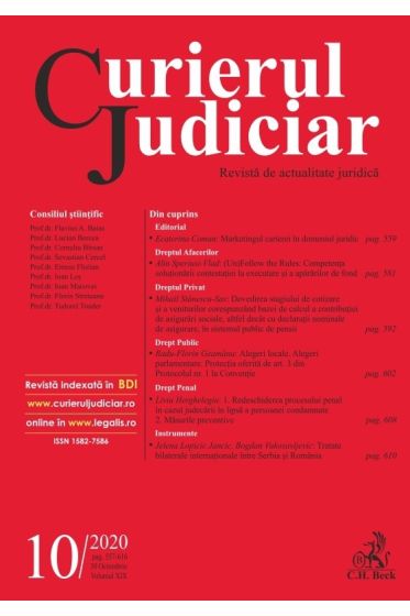 Curierul Judiciar nr. 10/2020