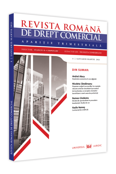 Revista romana de drept comercial nr. 1/2021