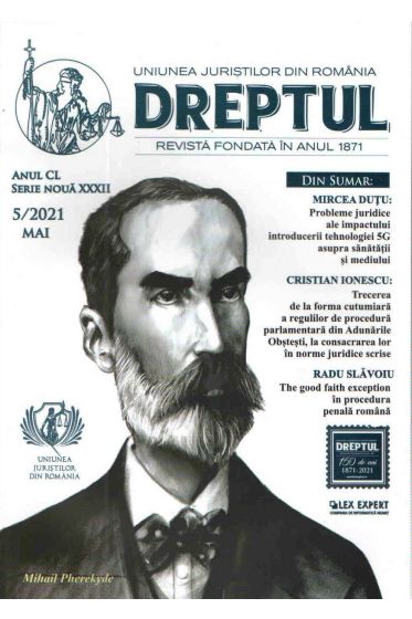 Revista Dreptul nr 5/2021