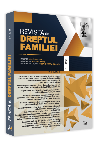 Revista de Dreptul Familiei nr. 1/2021