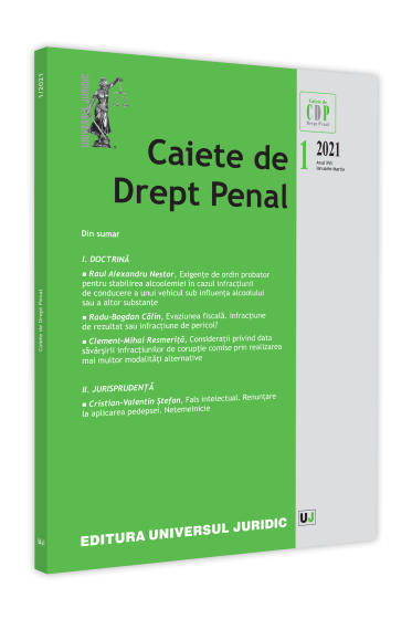 Caiete de drept penal nr. 1/2021