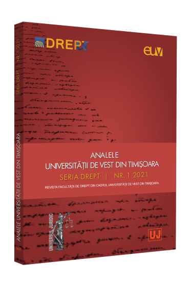 Analele Universitatii de Vest din Timisoara - Seria Drept nr. 1/2021