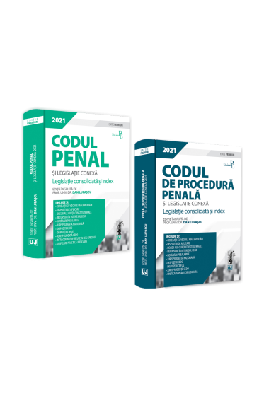 Pachet: Codul penal si Codul de procedura penala. Editie PREMIUM 2021