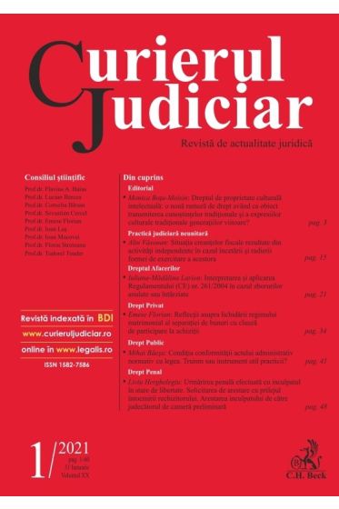 Curierul Judiciar nr. 1/2021