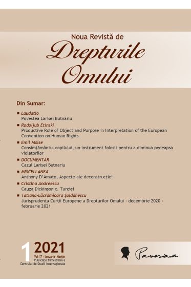 Noua Revista de Drepturile Omului Nr. 1/2021