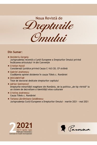 Noua Revista de Drepturile Omului Nr. 2/2021