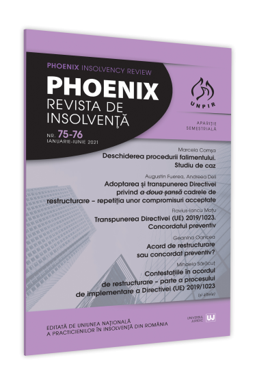 Phoenix. Revista de insolventa nr. 75-76