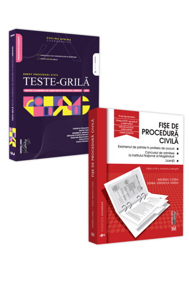 Pachet: Fise si Teste-grila de Drept procesual civil. 2021