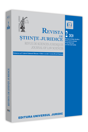 Revista de stiinte juridice nr. 2/2020