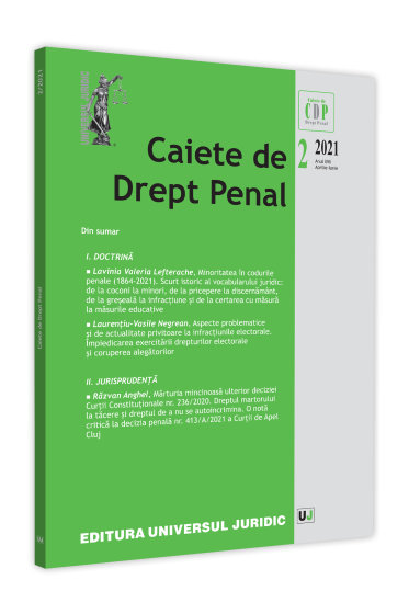 Caiete de drept penal nr. 2/2021