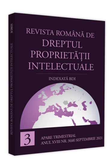 Revista romana de dreptul proprietatii intelectuale nr. 3/2021