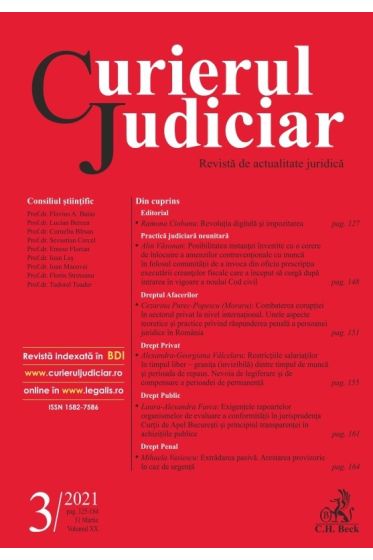 Curierul Judiciar nr. 3/2021