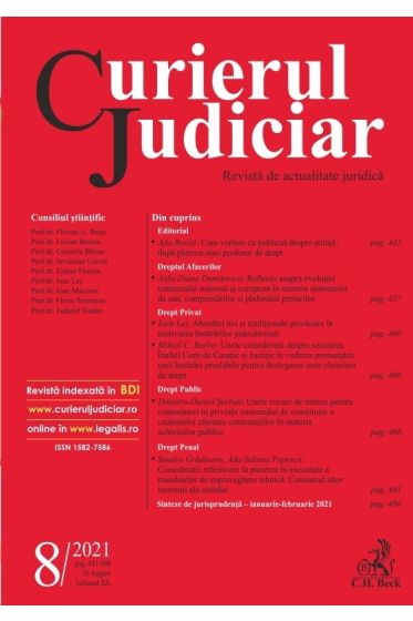 Curierul Judiciar nr. 8/2021