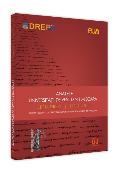 Analele Universitatii de Vest din Timisoara - Seria Drept nr. 2/2021