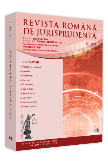 Revista romana de jurisprudenta nr. 2/2021