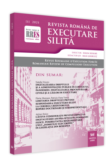 Revista romana de executare silita nr. 1/2021