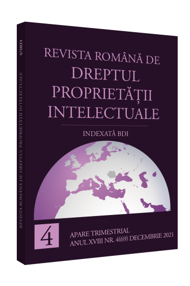 Revista romana de dreptul proprietatii intelectuale nr. 4/2021
