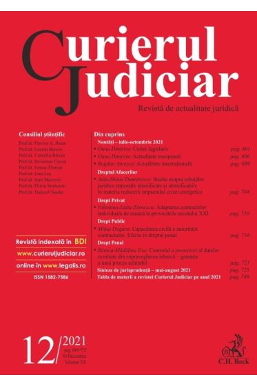 Curierul Judiciar nr. 12/2021