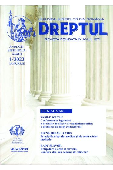 Revista Dreptul nr 1/2022