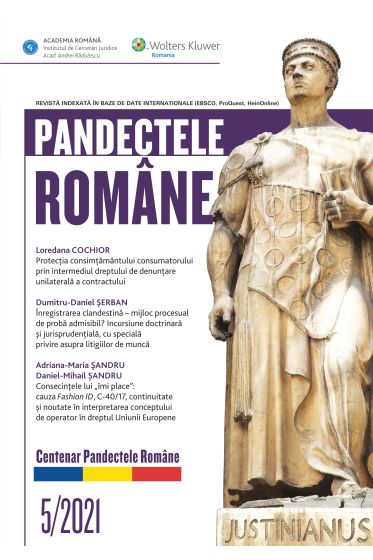 Pandectele Romane 5/2021