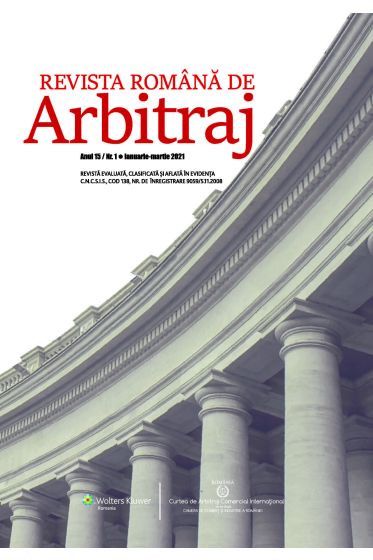 Revista Romana de Arbitraj Nr. 1/2021
