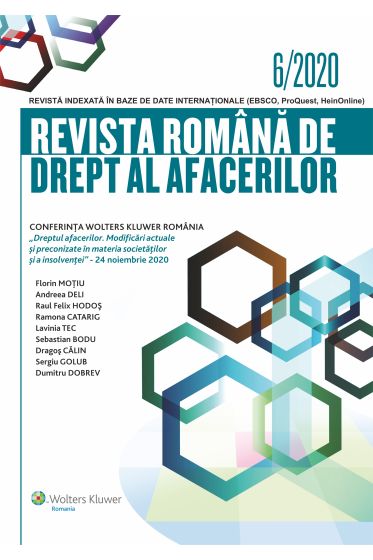 Revista Romana de drept al afacerilor nr 6/2020
