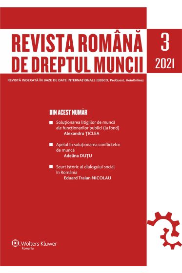 Revista Romana de dreptul muncii nr 3/2021