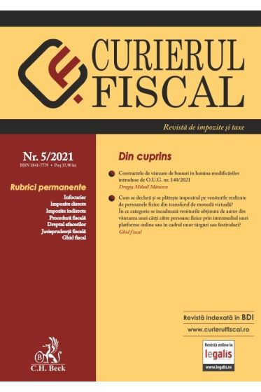 Curierul fiscal nr. 5/2021