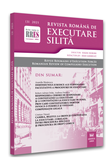 Revista romana de executare silita nr. 3/2021