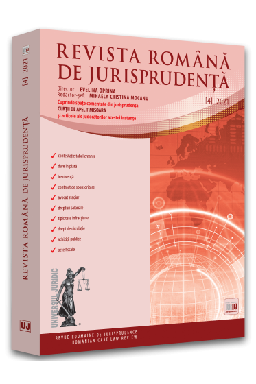 Revista romana de jurisprudenta nr. 4/2021